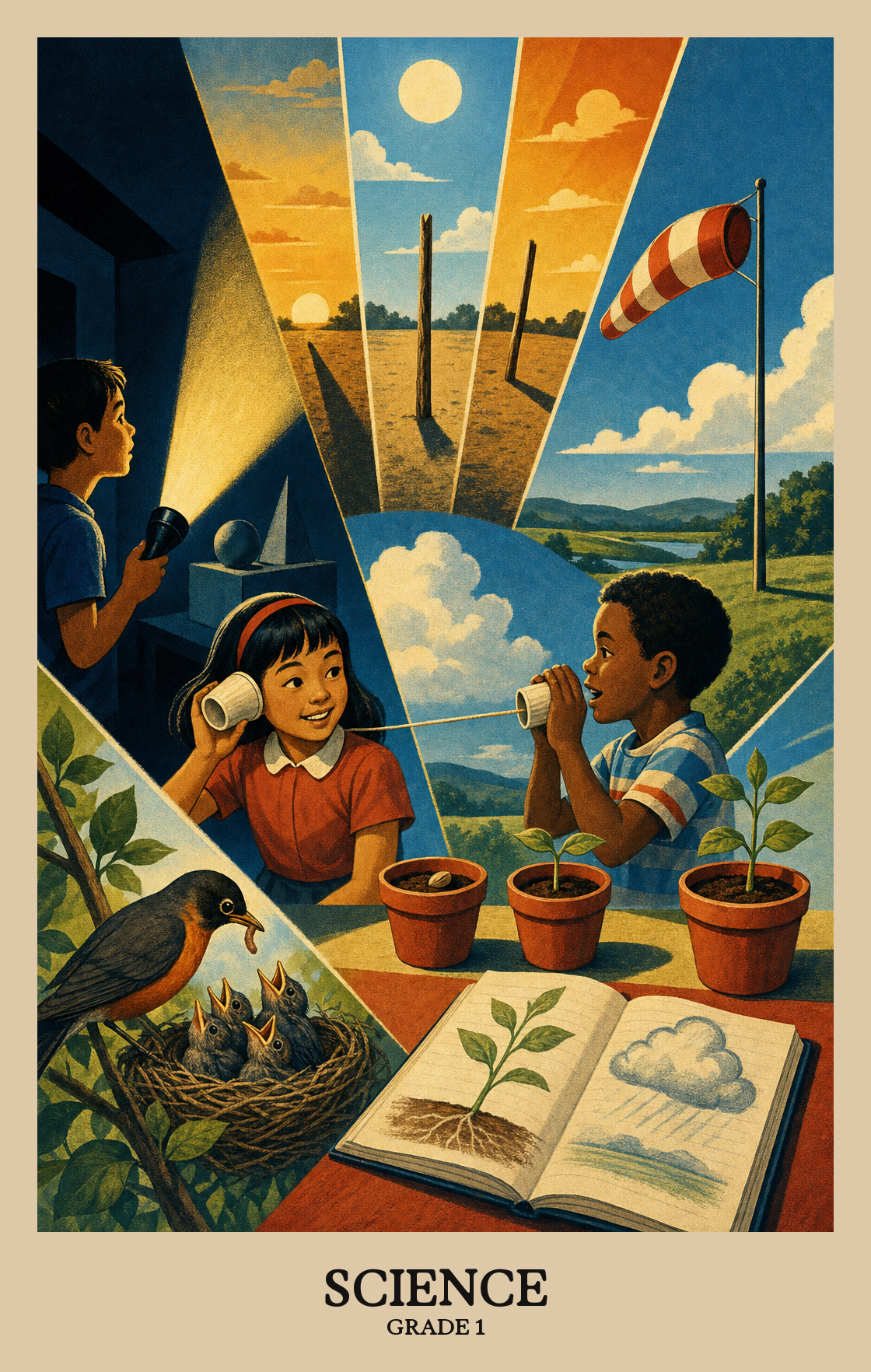 Illustration of what students learn in Grade 1 Science